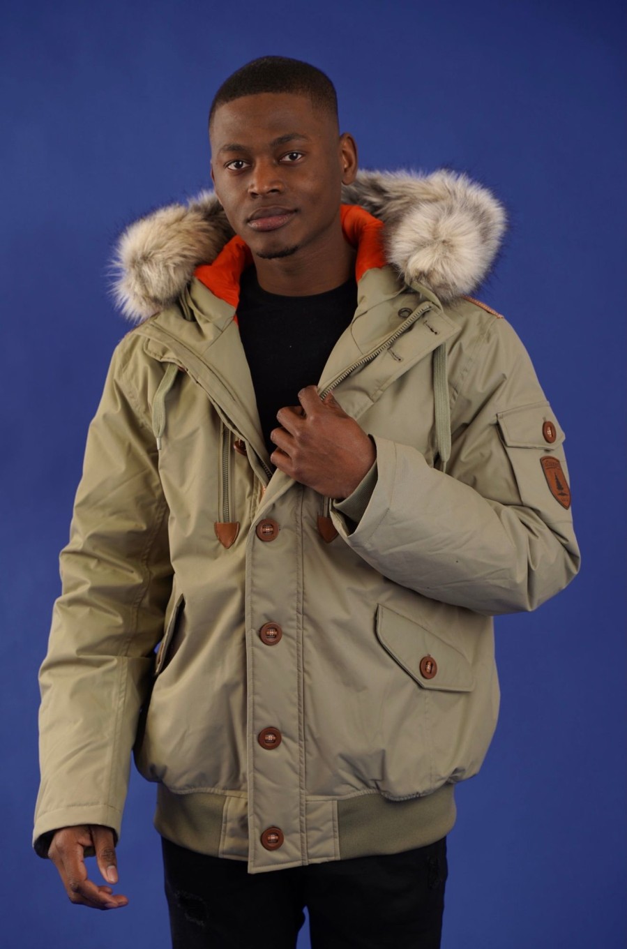 Men Wanakome Outerwear | Hector Khaki Jacket Green