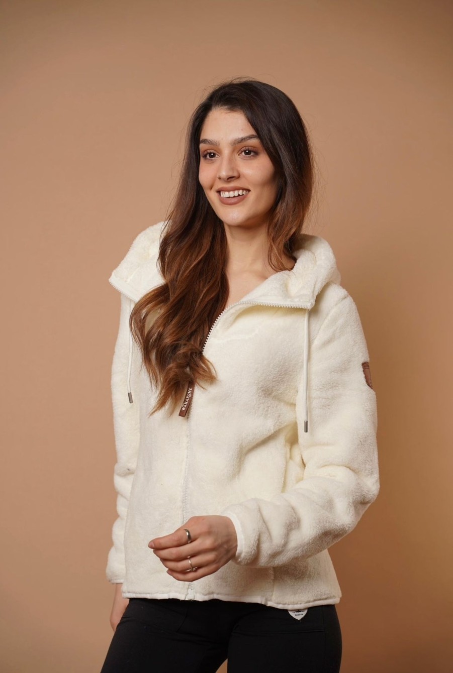 Women Wanakome Hoodies | Nova Supersoft Sherpa In Ivory White