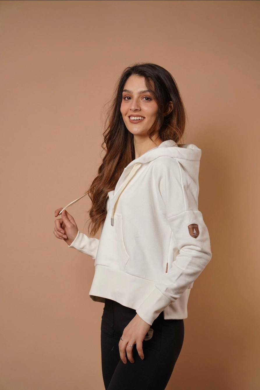 Women Wanakome Sweaters | Aksu Hoodie Ivory