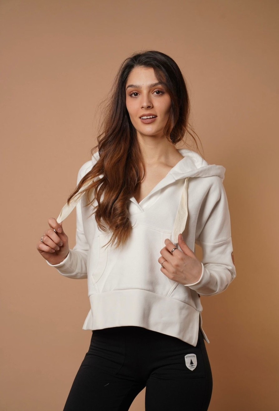 Women Wanakome Sweaters | Aksu Hoodie Ivory