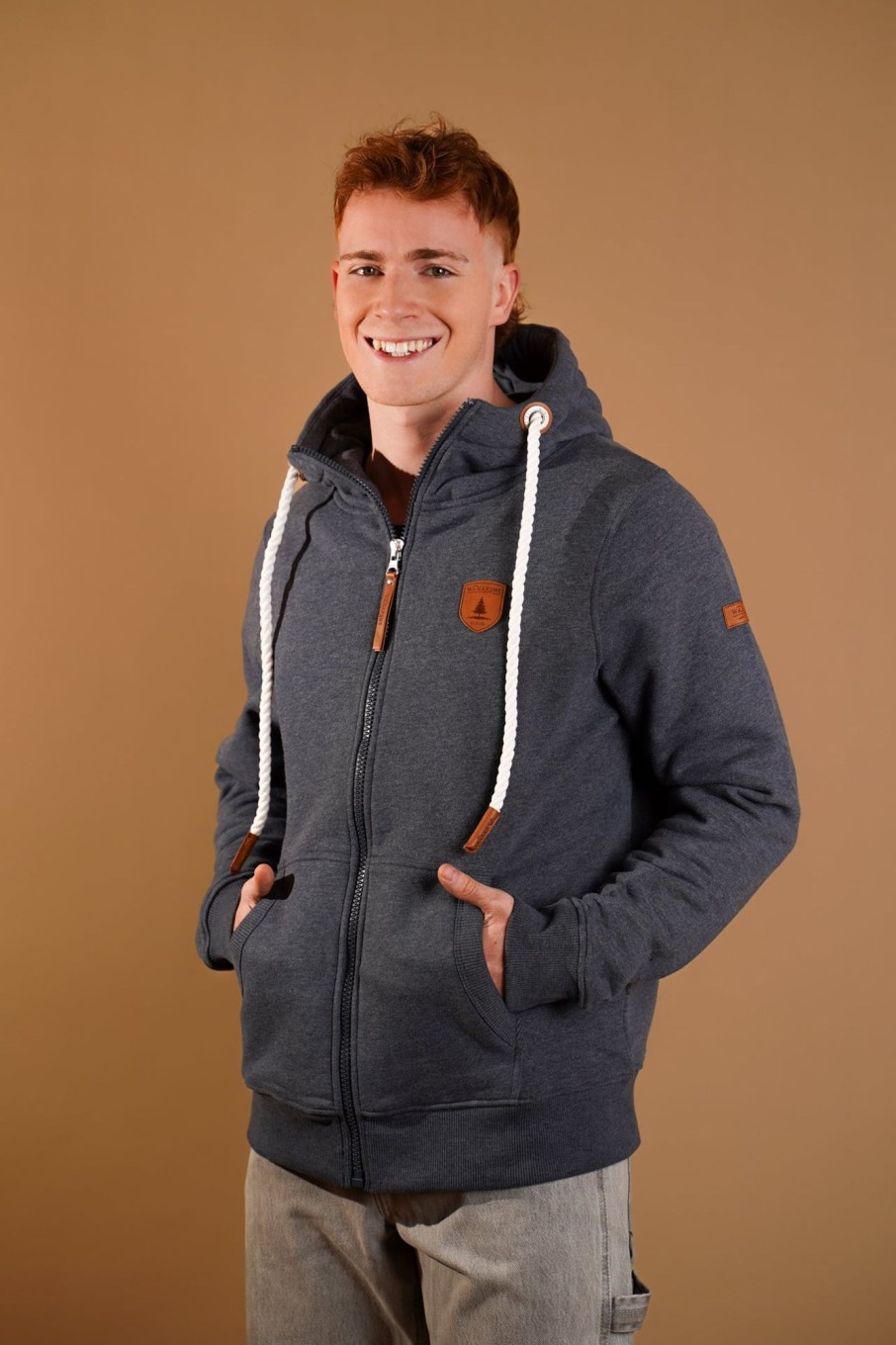 Men Wanakome Hoodies | Zeus Navy Zip Hoodie