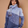 Women Wanakome Hoodies | Selene Hoodie In Chambray Mix Blue