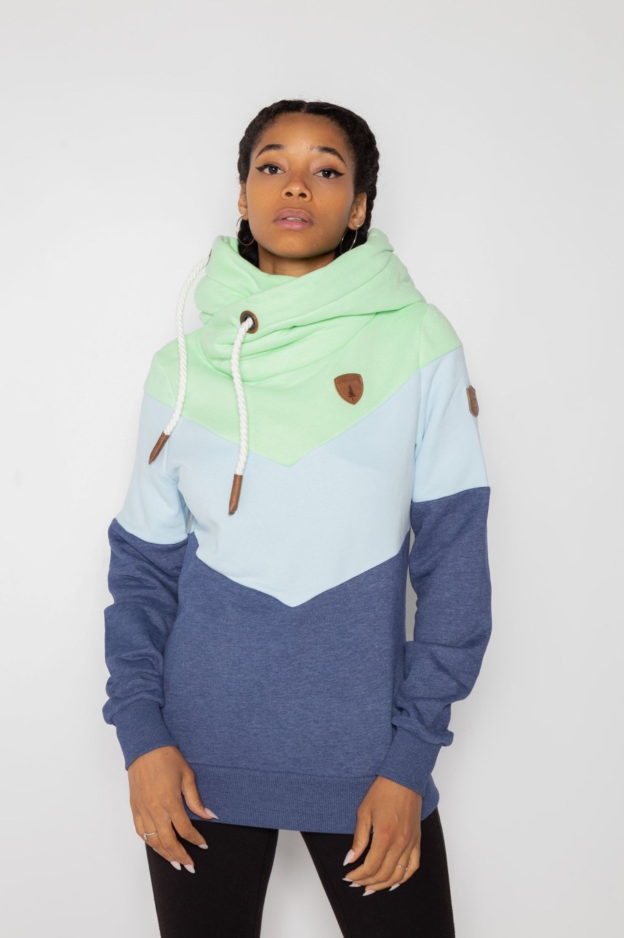 Women Wanakome Hoodies | Vera Indigo Mix Hoodie