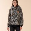 Women Wanakome Hoodies | Bliss Sherpa Leopard Print Hoodie Black