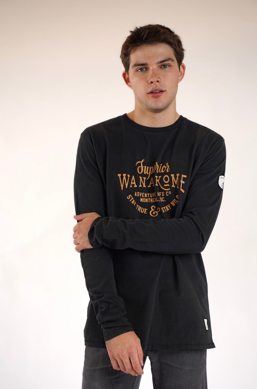 Men Wanakome Sweaters & Long Sleeve | Avalon Long Sleeve Tee Black