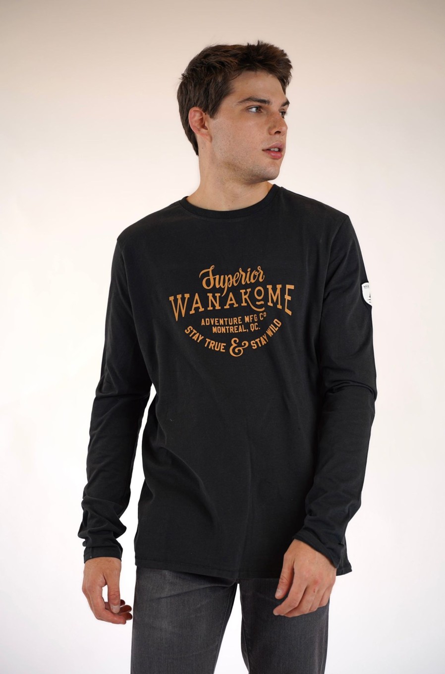 Men Wanakome Sweaters & Long Sleeve | Avalon Long Sleeve Tee Black