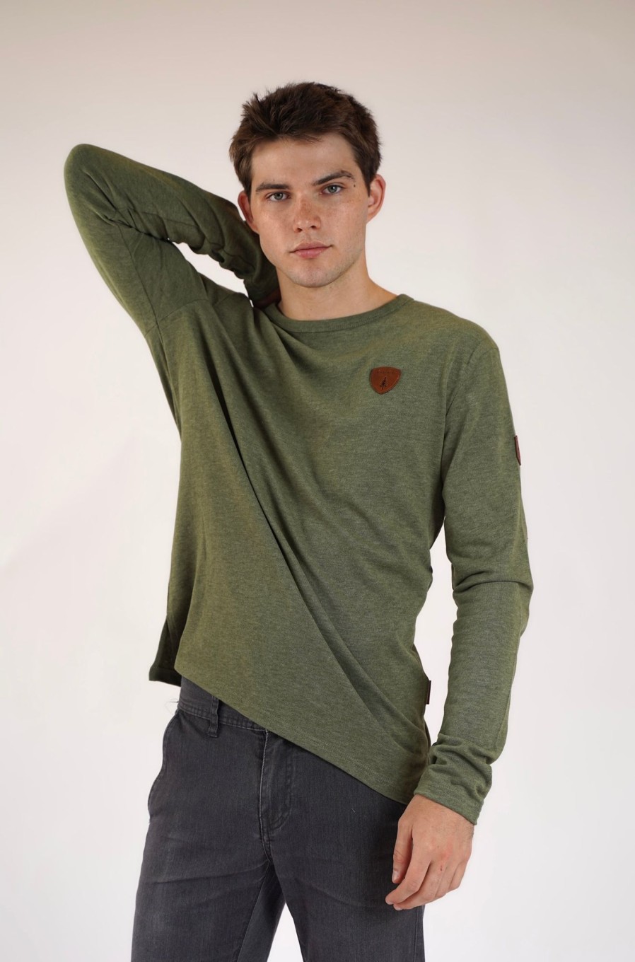 Men Wanakome Sweaters & Long Sleeve | Orion Chive Long Sleeve Green