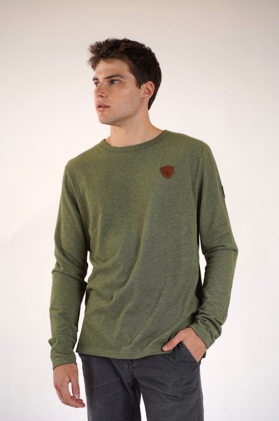 Men Wanakome Sweaters & Long Sleeve | Orion Chive Long Sleeve Green