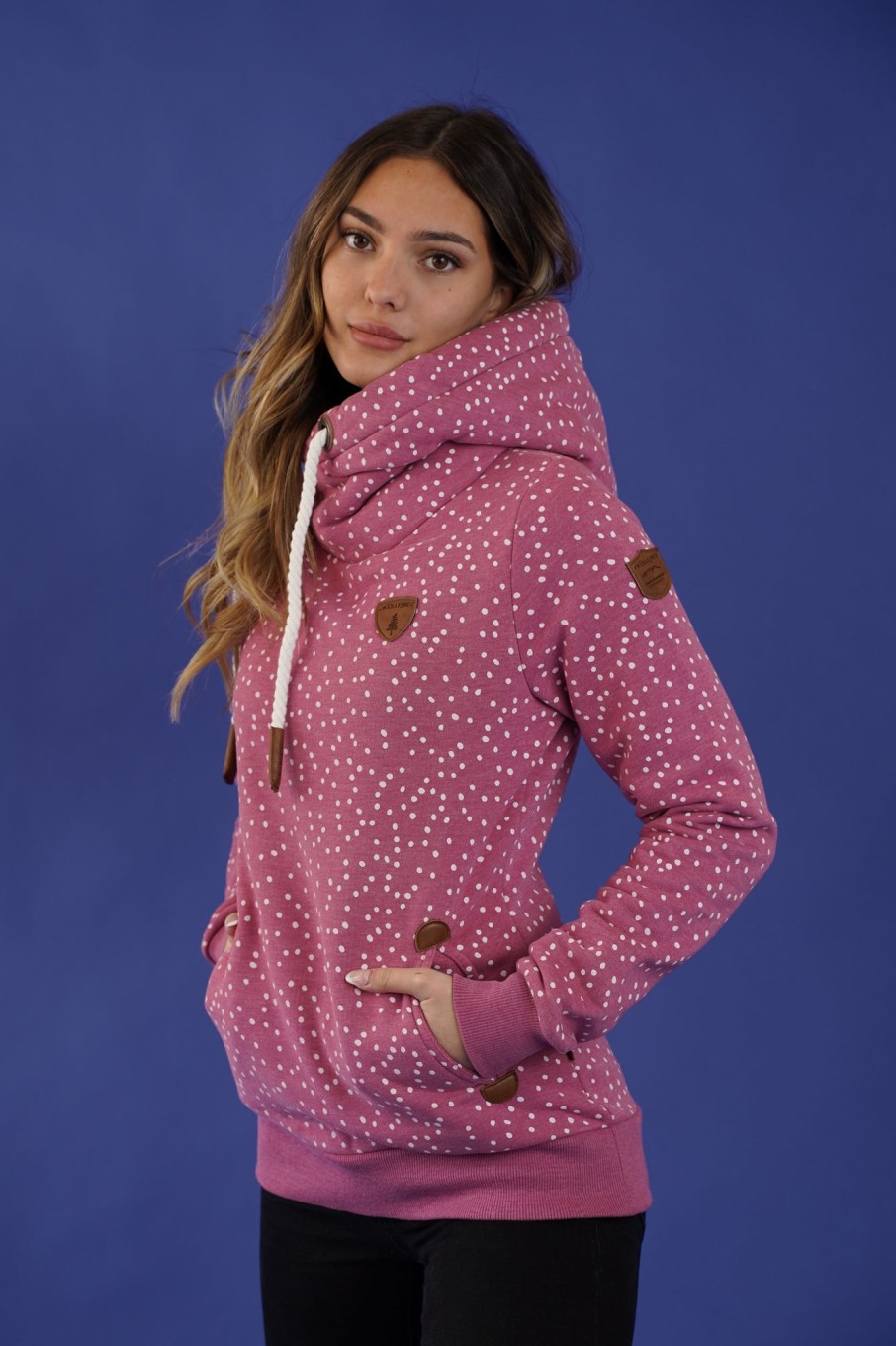 Women Wanakome Hoodies | Artemis Minidots Cassis Hoodie Pink