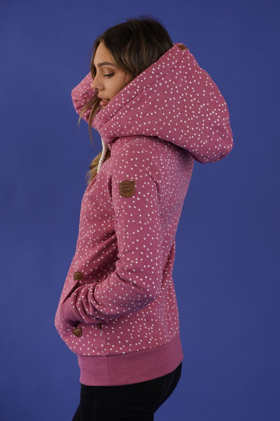 Women Wanakome Hoodies | Artemis Minidots Cassis Hoodie Pink