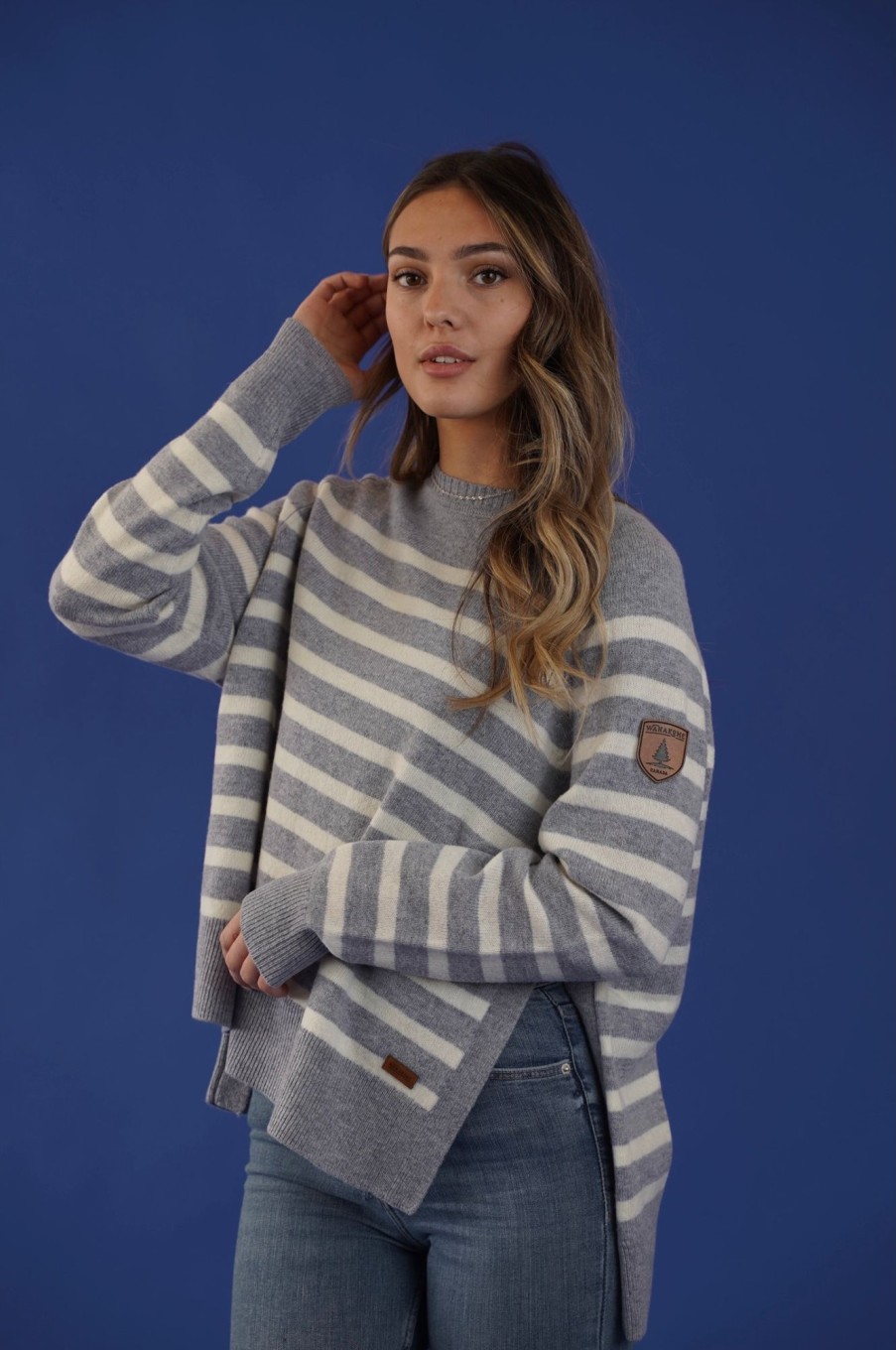 Women Wanakome Sweaters | May Light Heather Sweater Grey