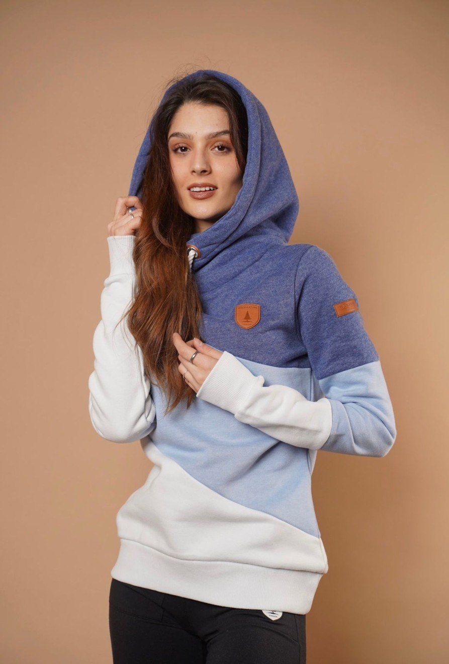 Women Wanakome Hoodies | Selene Hoodie In Indigo Mix Blue