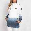 Women Wanakome Hoodies | Artemis Indigo Dip Dye Hoodie White