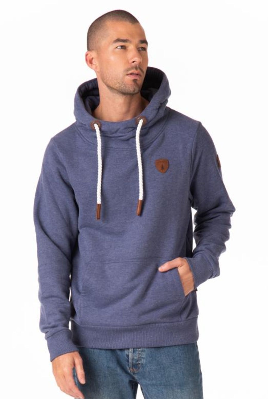 Men Wanakome Hoodies | Cascade Ink Hoodie Navy