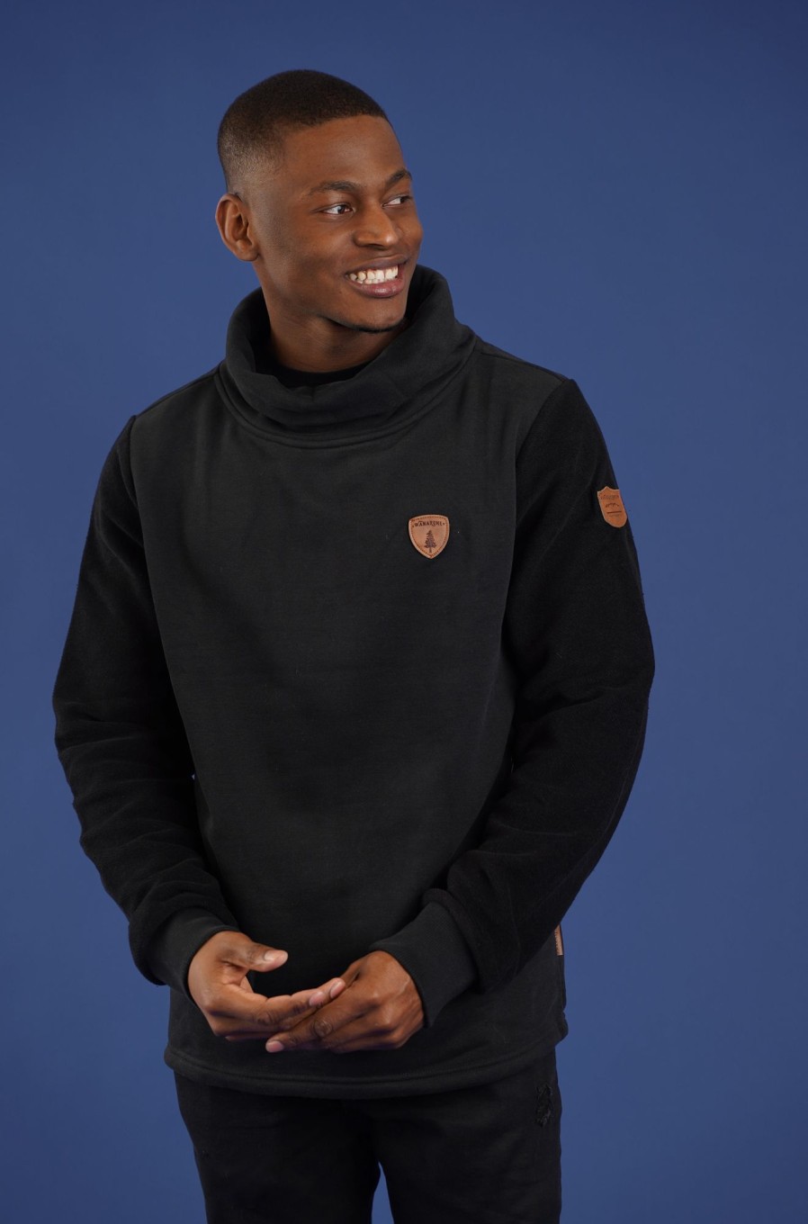 Men Wanakome Sweaters & Long Sleeve | Coronado Cowl Neck Black