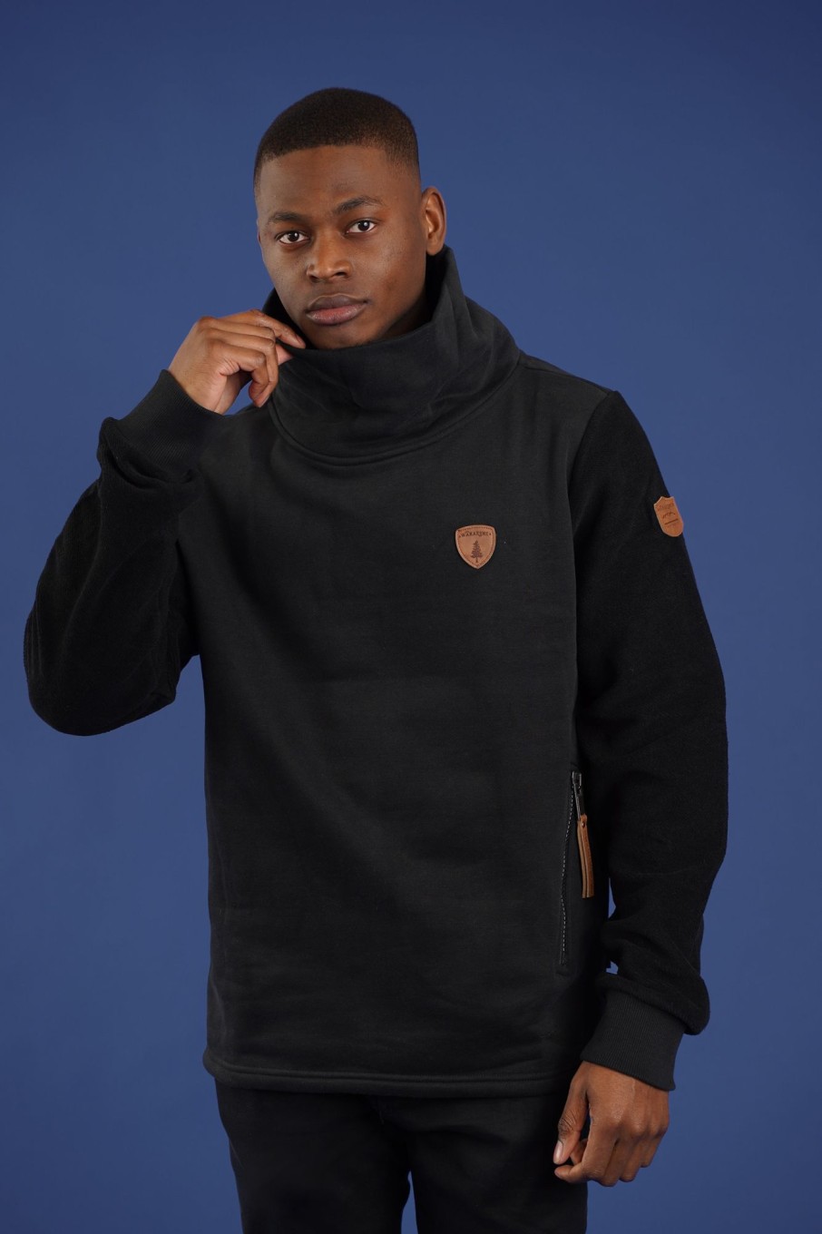 Men Wanakome Sweaters & Long Sleeve | Coronado Cowl Neck Black