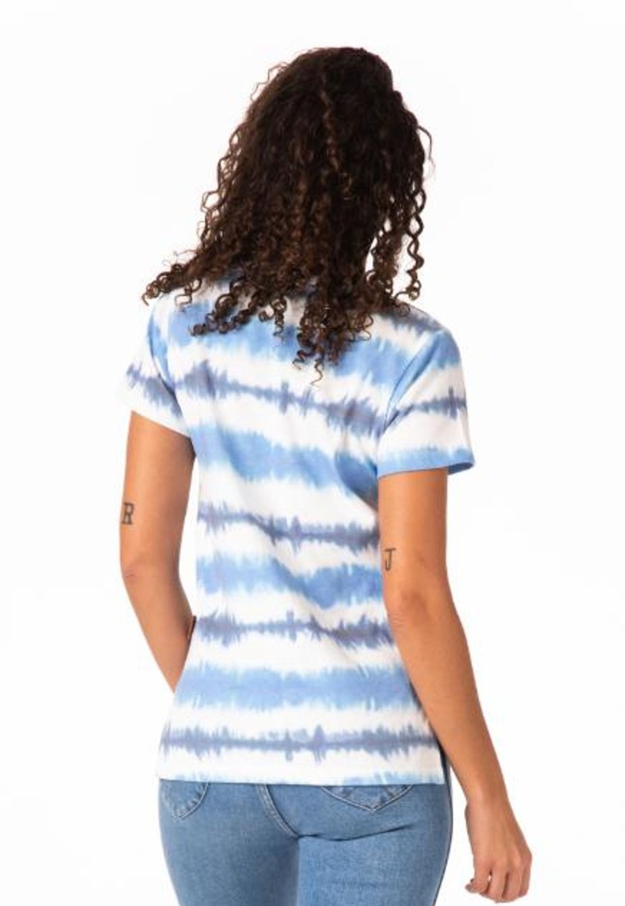 Women Wanakome T-Shirts | Marlo Tie Dye Light Indigo/Ink Tee Blue