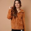 Women Wanakome Hoodies | Nova Supersoft Sherpa In Cookie Brown