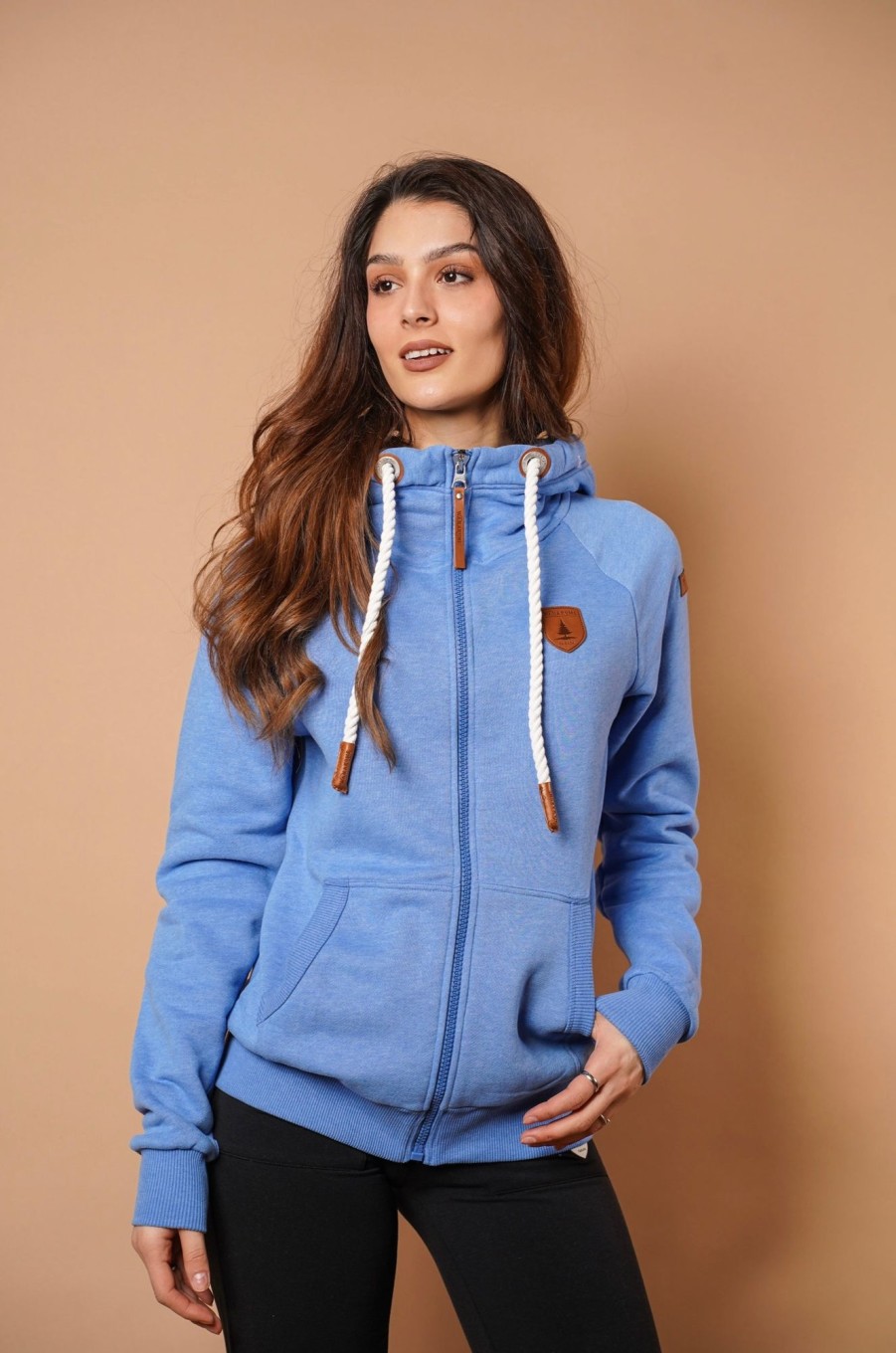 Women Wanakome Hoodies | Hera Cobalt Zip Hoodie Blue