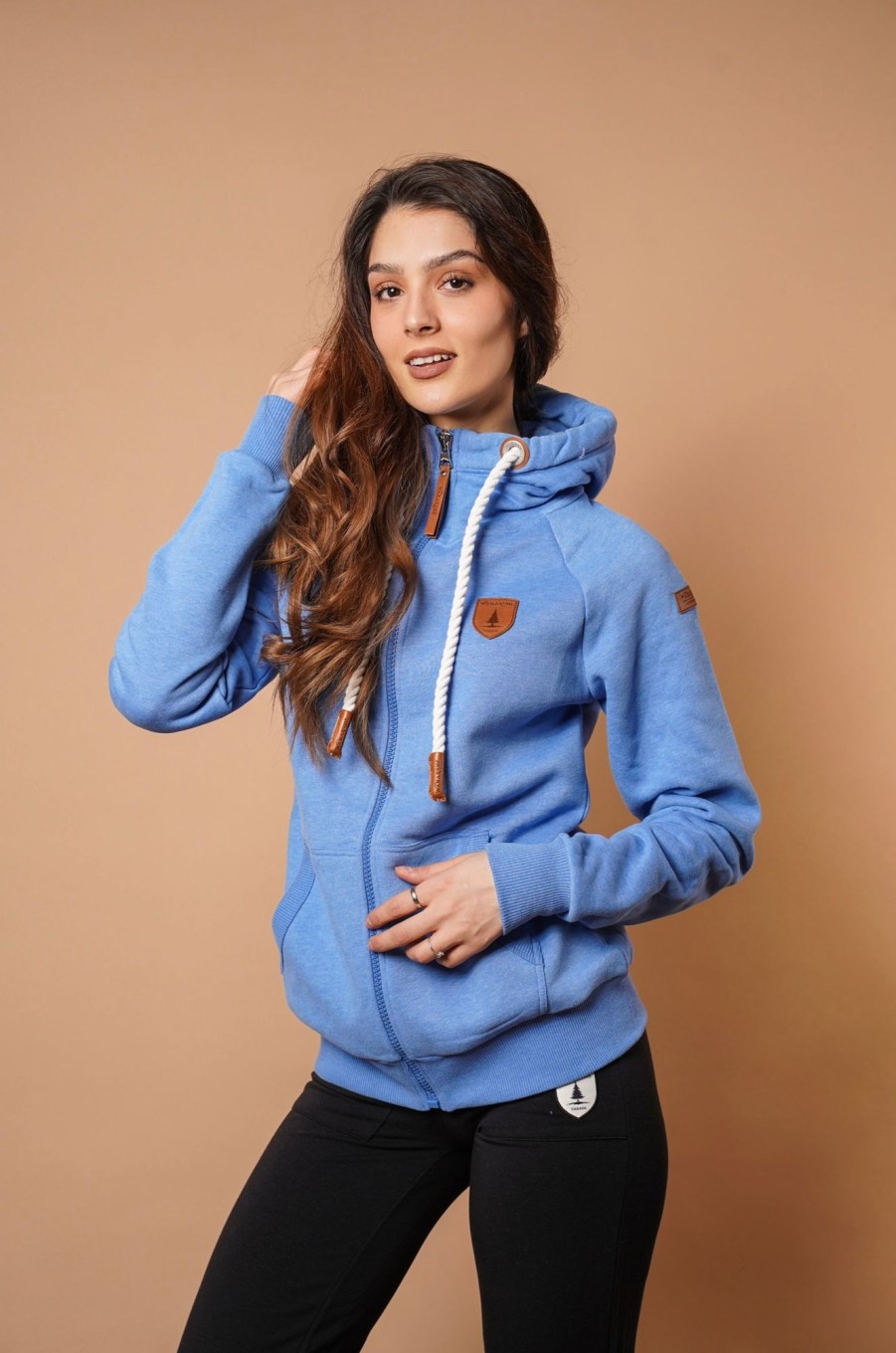 Women Wanakome Hoodies | Hera Cobalt Zip Hoodie Blue