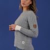 Women Wanakome Sweaters | Raven Light Heather Cable Knit Sweater Grey