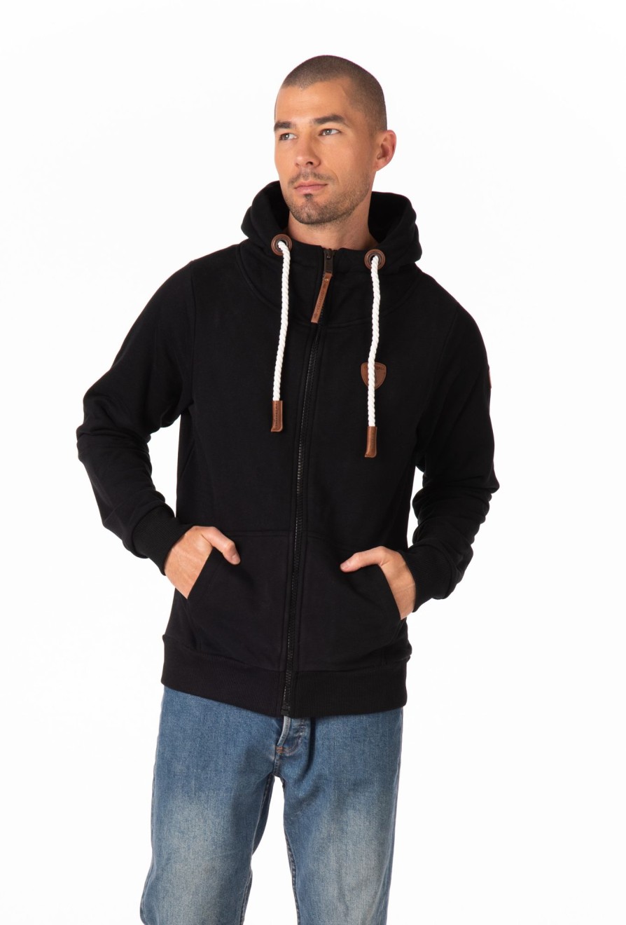 Men Wanakome Hoodies | Zeus Zip Hoodie Black