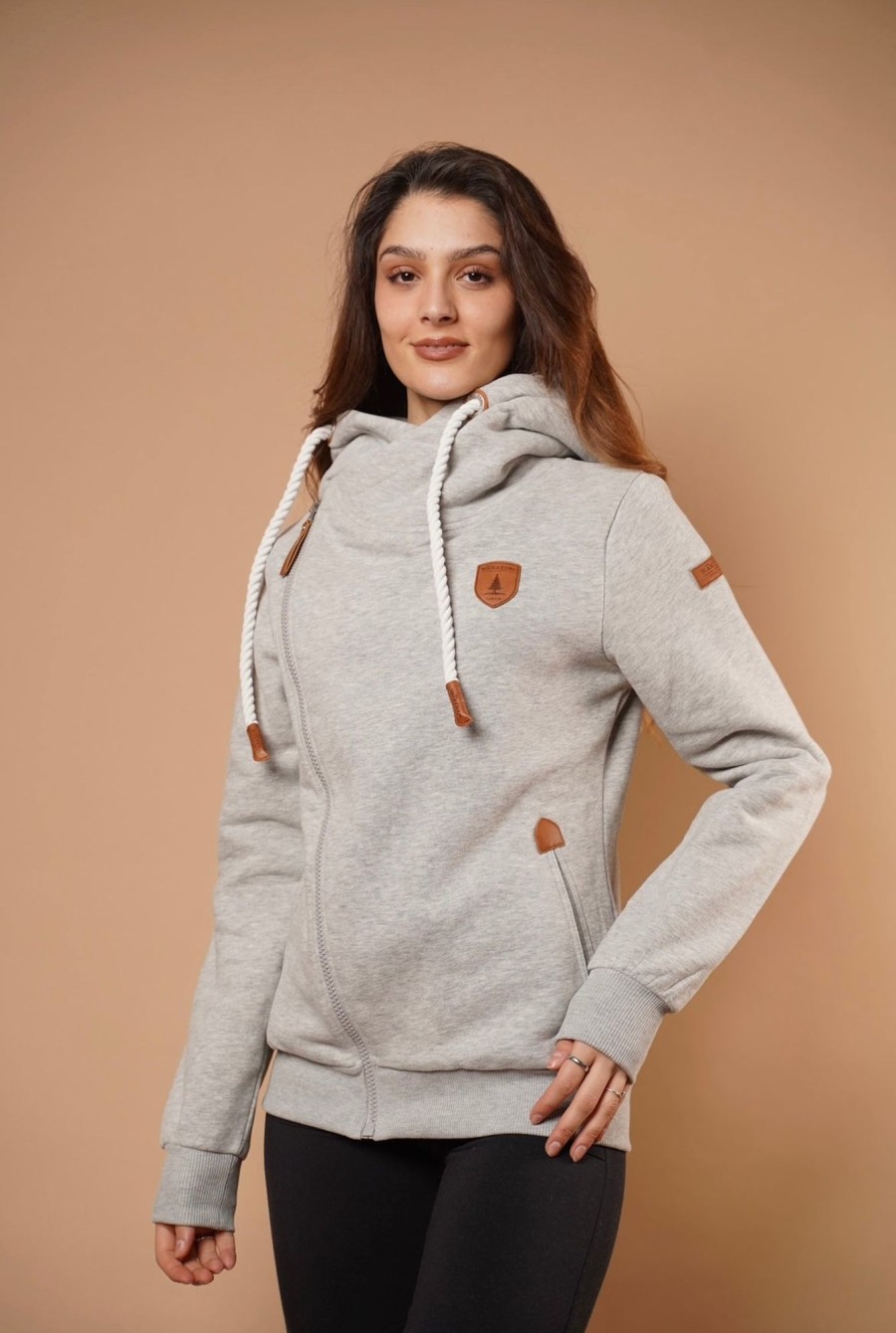 Women Wanakome Hoodies | Athena Light Heather Grey Hoodie