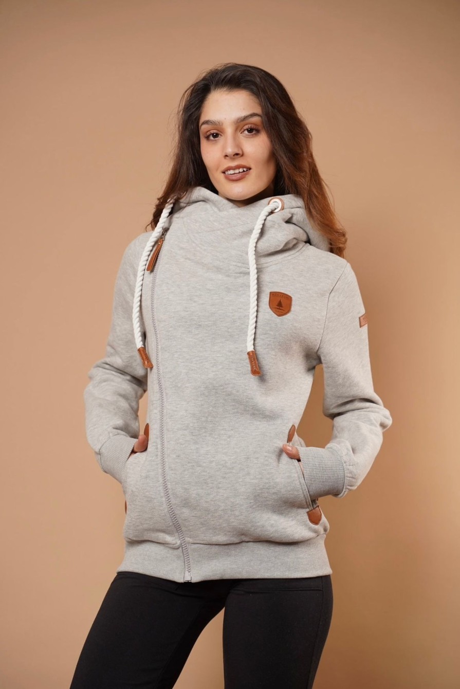 Women Wanakome Hoodies | Athena Light Heather Grey Hoodie