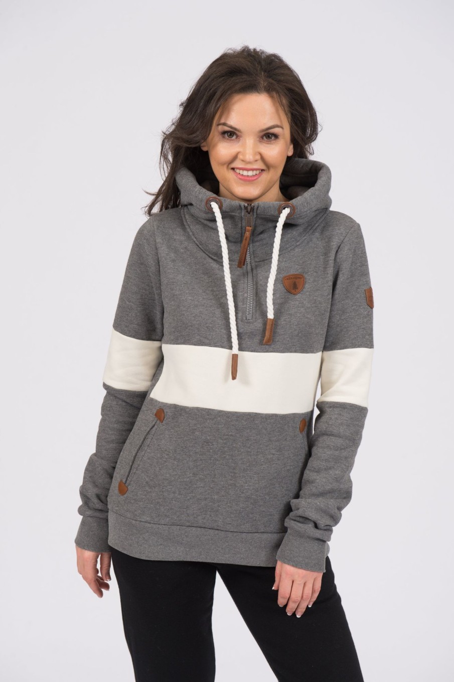 Women Wanakome Hoodies | Delia Dark Heather Grey Hoodie