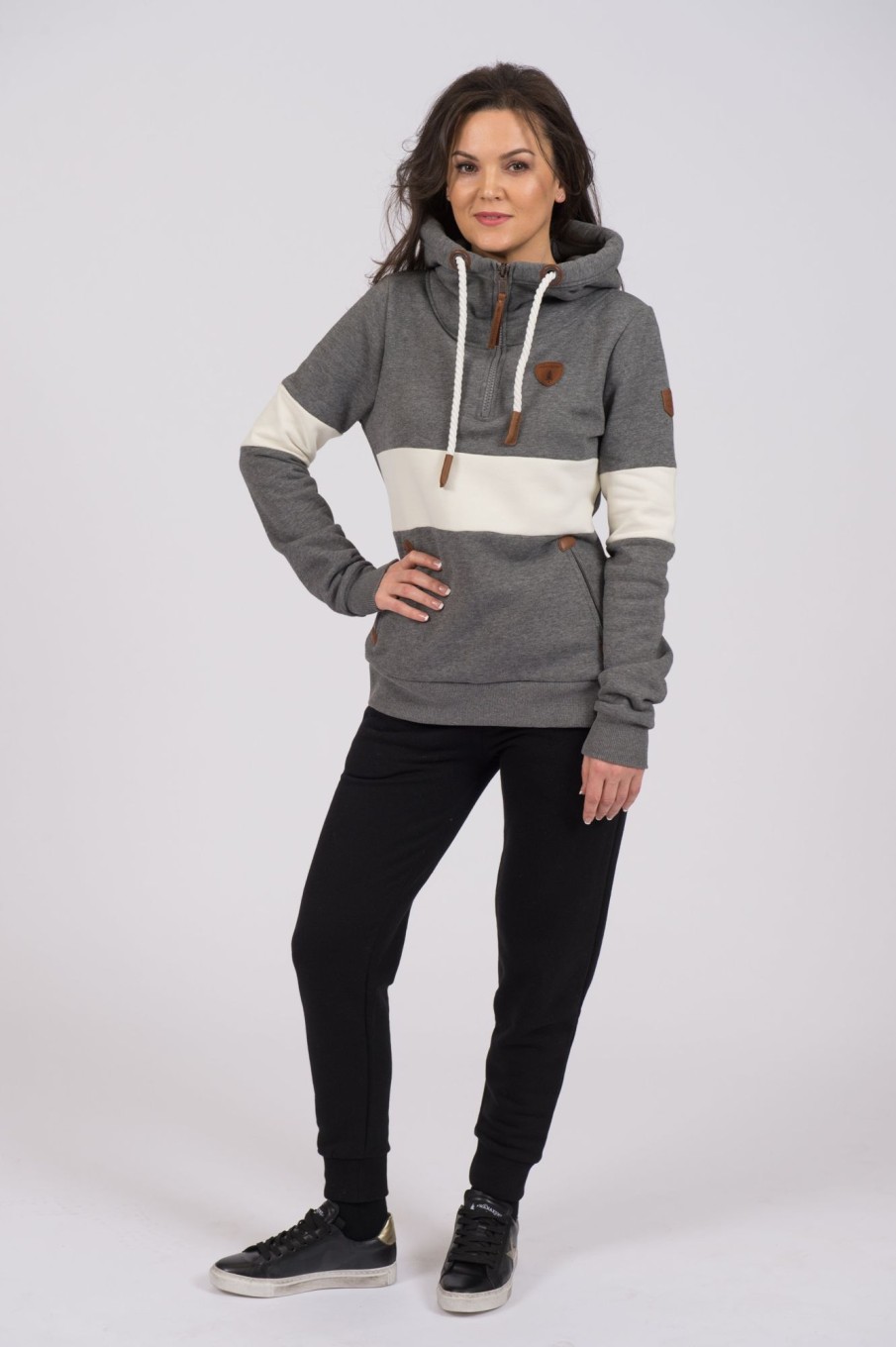 Women Wanakome Hoodies | Delia Dark Heather Grey Hoodie