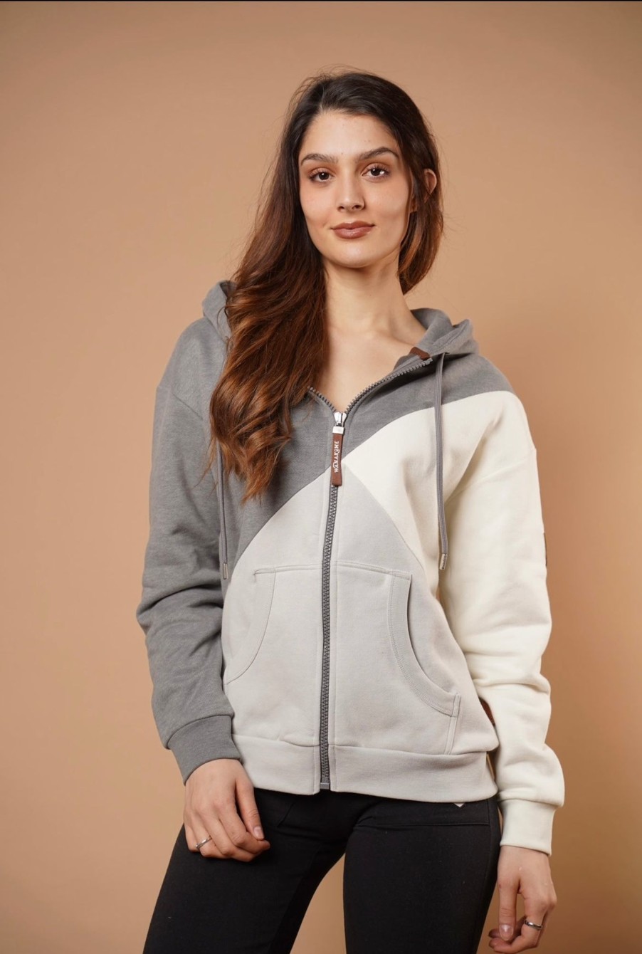 Women Wanakome Hoodies | Chelif Ash Mix Hoodie Grey