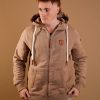 Men Wanakome Hoodies | Zeus Mocha Zip Hoodie Brown