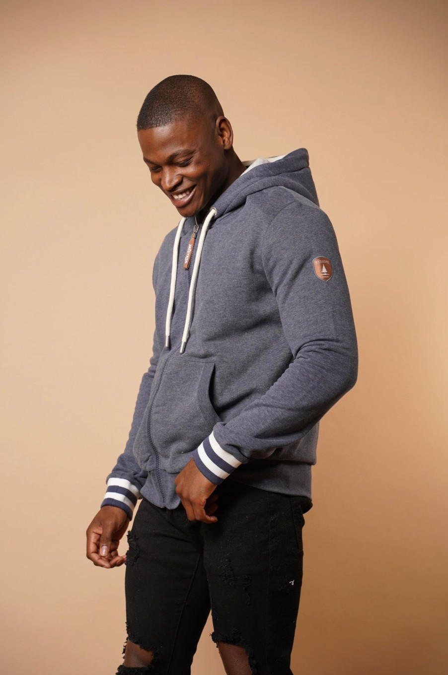 Men Wanakome Hoodies | Sophar Zip Hoodie Navy