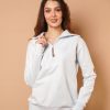 Women Wanakome Sweaters | Padma Air Half Zip Sweatshirt Blue