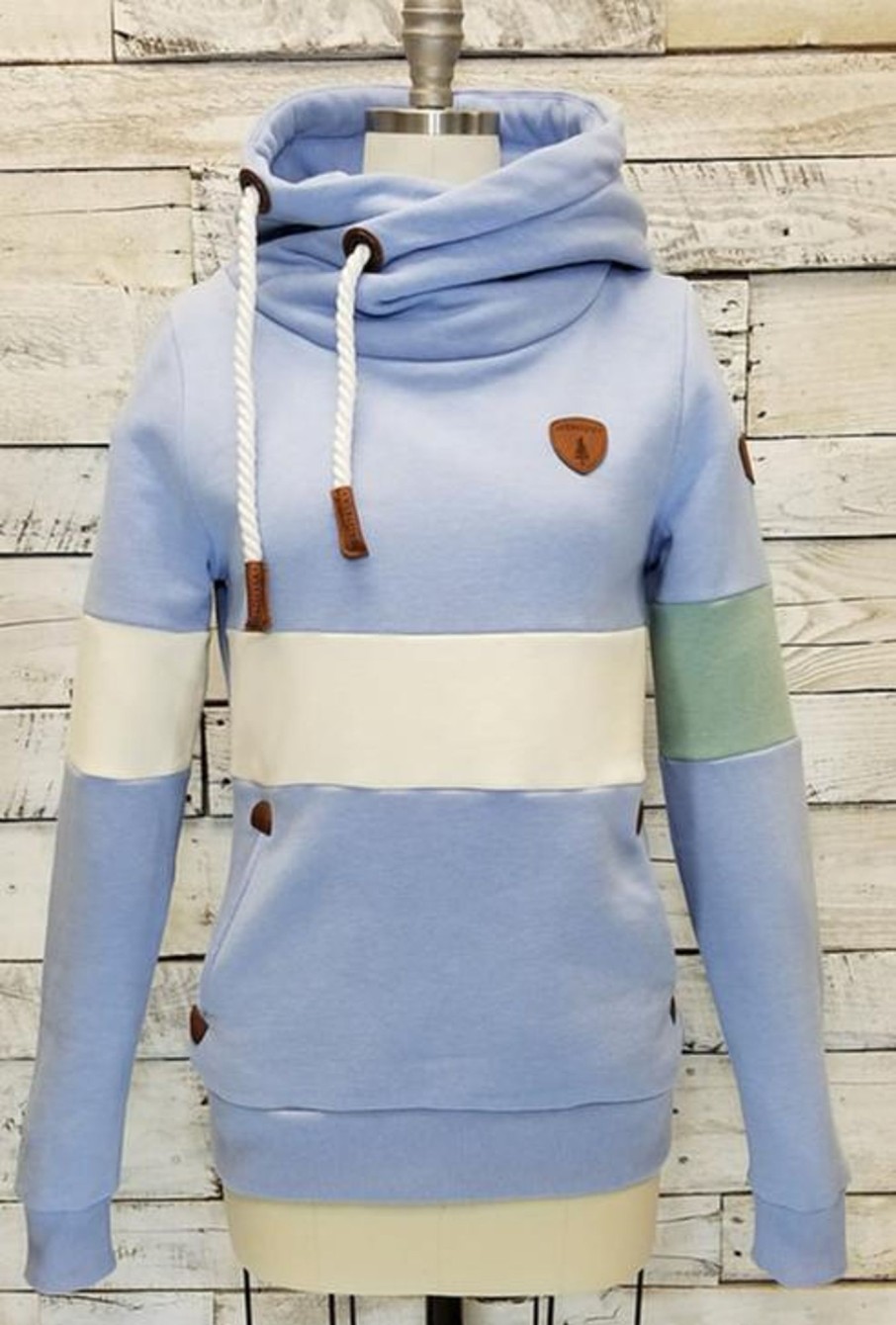 Women Wanakome Hoodies | Dasha Baby Jay Mix Hoodie Blue