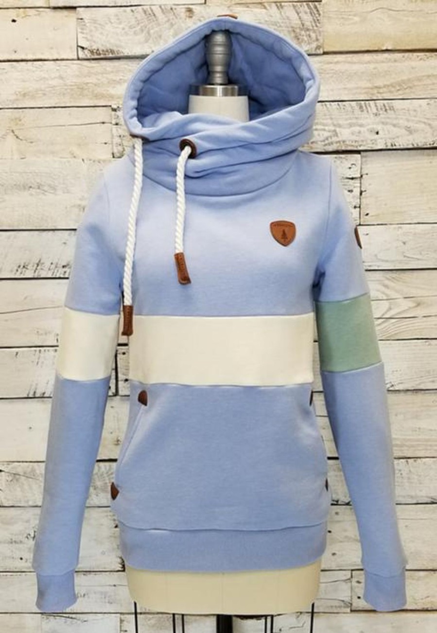 Women Wanakome Hoodies | Dasha Baby Jay Mix Hoodie Blue