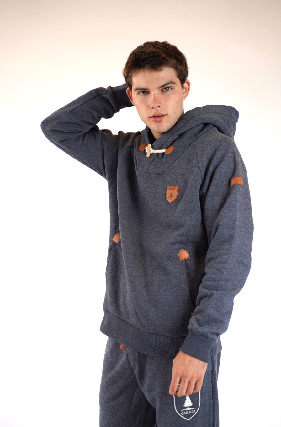 Men Wanakome Hoodies | Aron Hoodie Navy