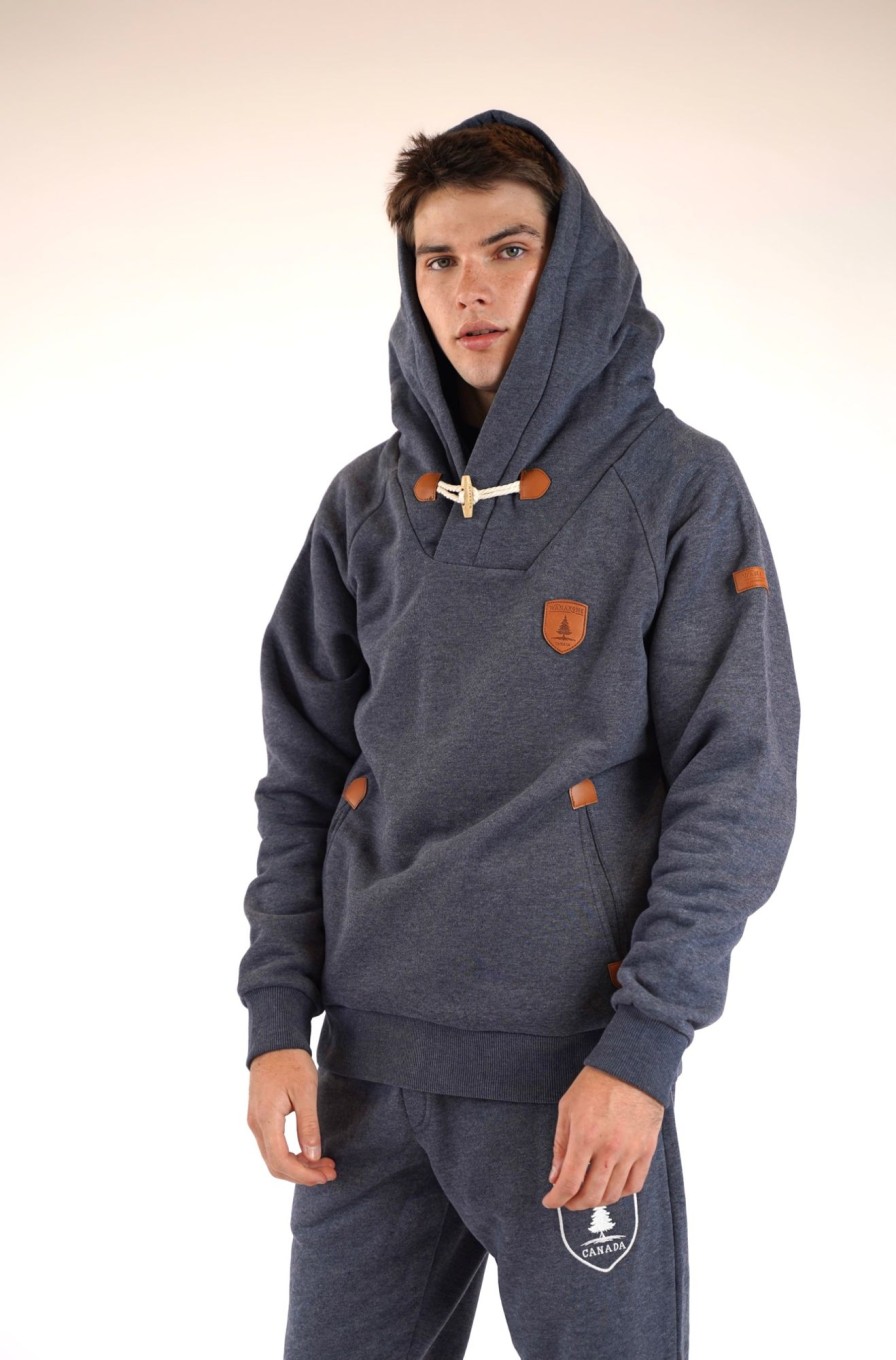 Men Wanakome Hoodies | Aron Hoodie Navy