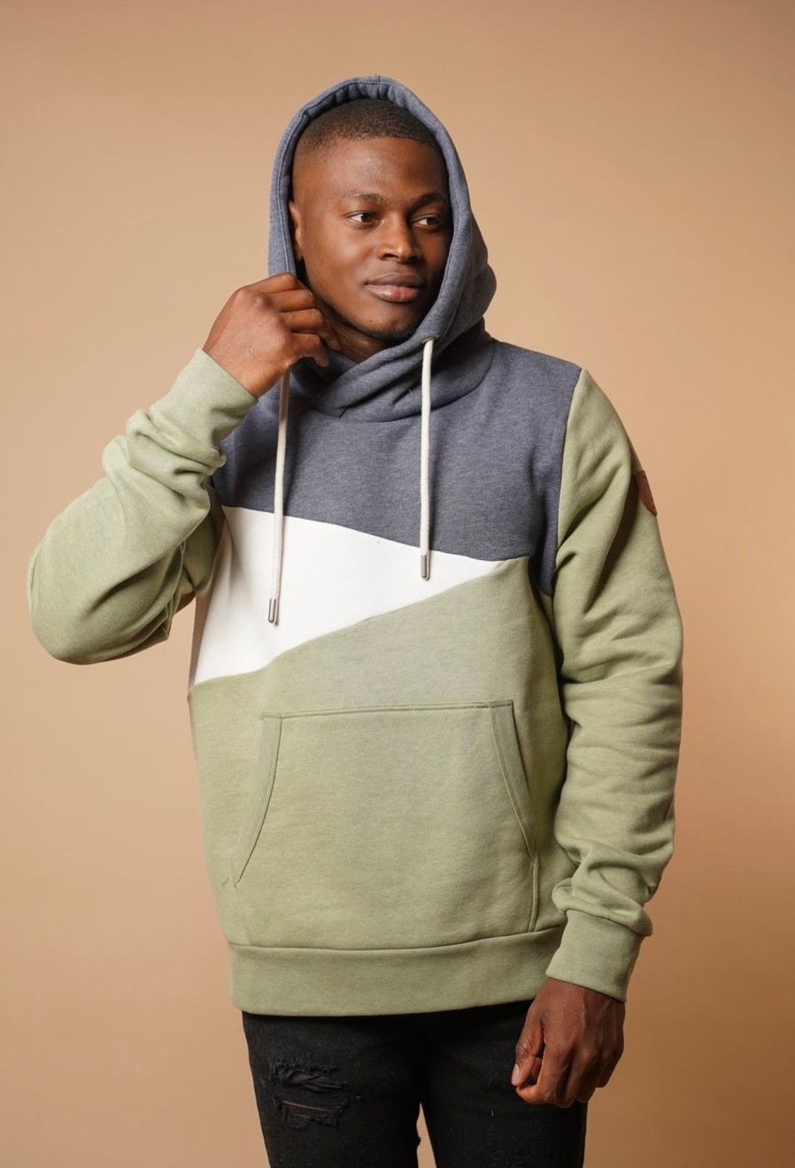 Men Wanakome Hoodies | Caswell Surplus Mix Hoodie Green