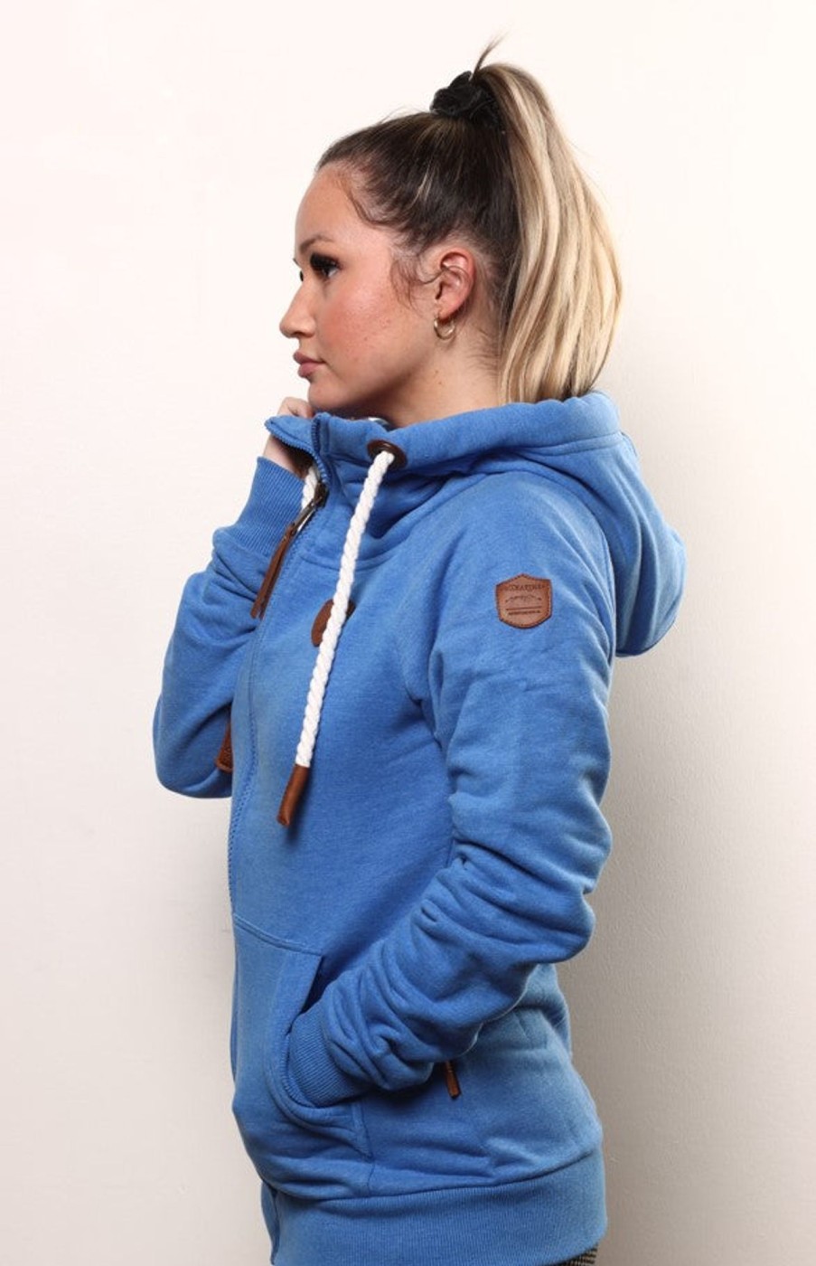 Women Wanakome Hoodies | Hera Strong Blue Zip Hoodie