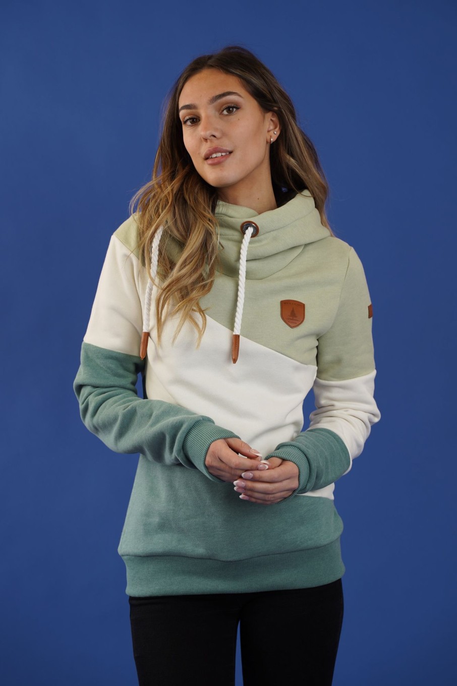 Women Wanakome Hoodies | Selene Aloe Mix Hoodie Green