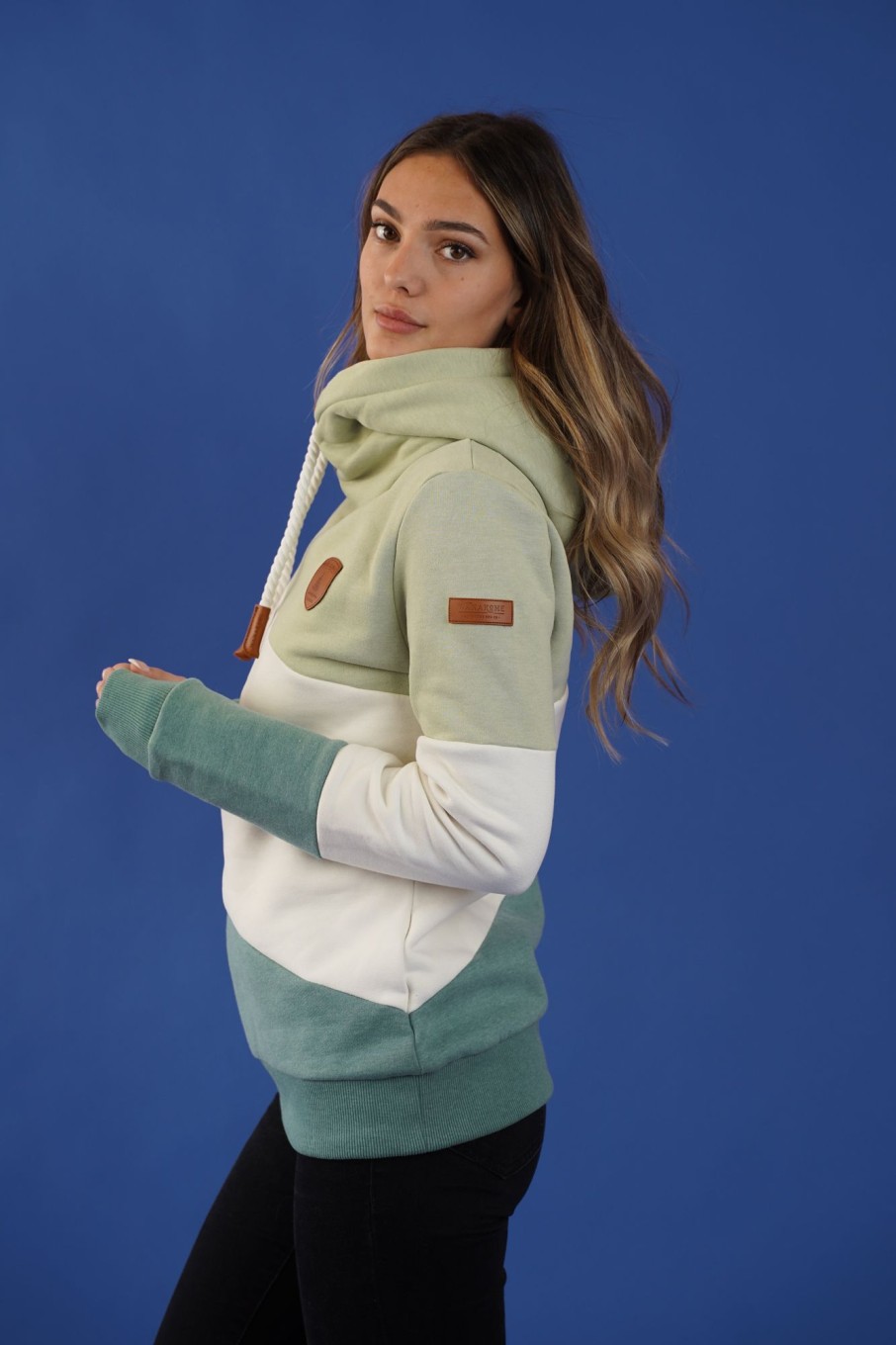 Women Wanakome Hoodies | Selene Aloe Mix Hoodie Green