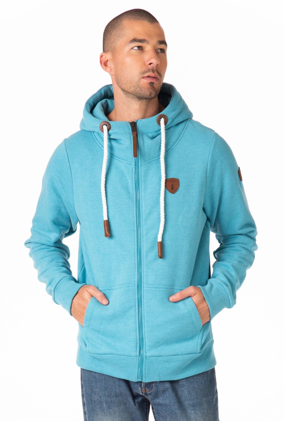 Men Wanakome Hoodies | Zeus Biscay Bay Zip Hoodie Blue