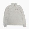 Men Wanakome Hoodies | Bach Heather Oatmeal Half Zip Sweatshirt White