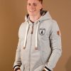 Men Wanakome Hoodies | Wyatt Light Heather Zip Hoodie Grey