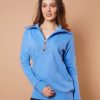 Women Wanakome Outerwear | Padma Regatta Half Zip Sweatshirt Blue