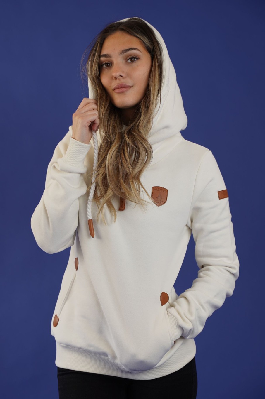 Women Wanakome Hoodies | Artemis Oatmeal Hoodie White