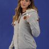 Women Wanakome Hoodies | Thalia Light Heather Zip Hoodie Grey