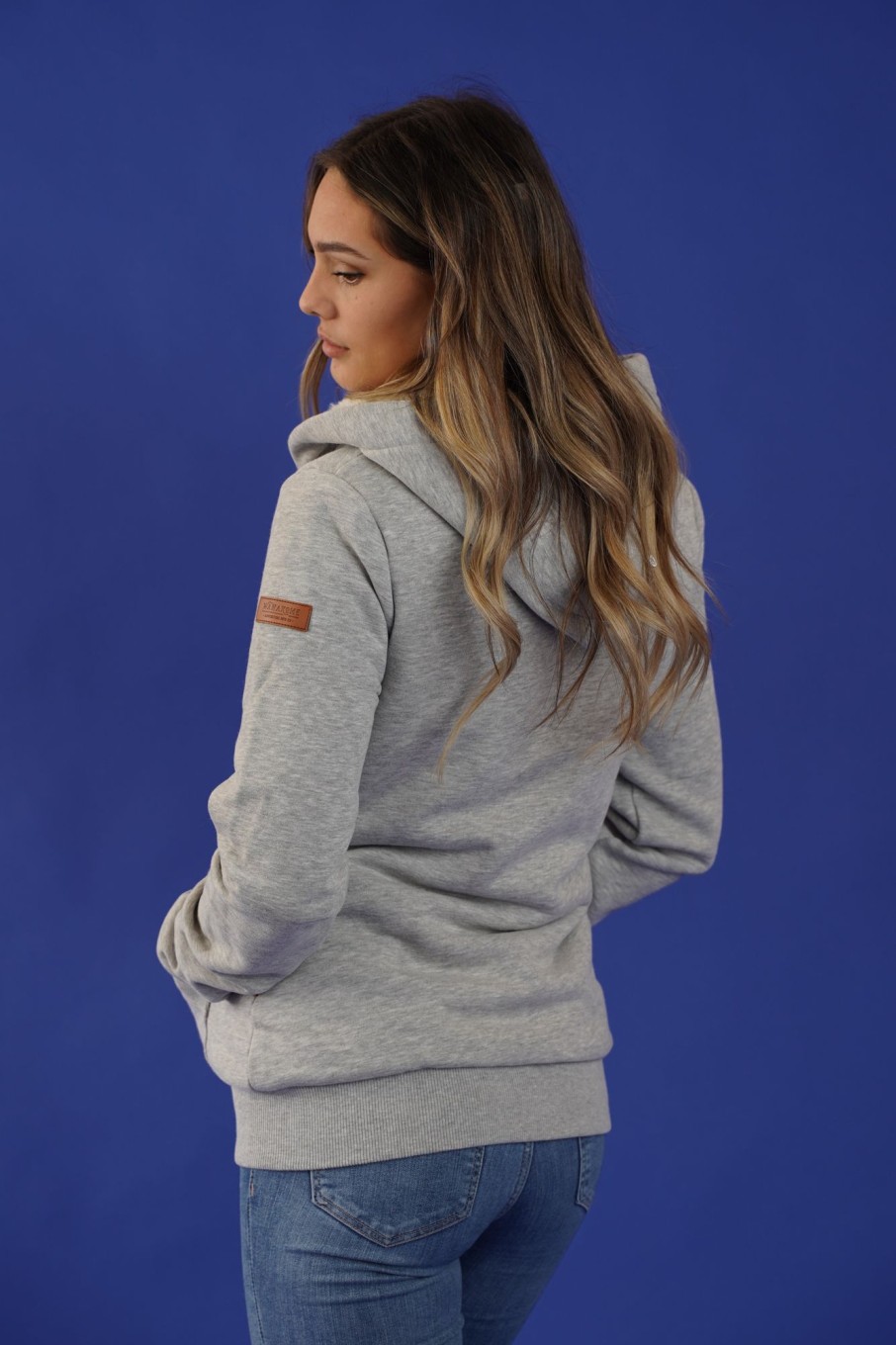 Women Wanakome Hoodies | Thalia Light Heather Zip Hoodie Grey