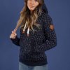 Women Wanakome Hoodies | Georgia Print Navy Hoodie